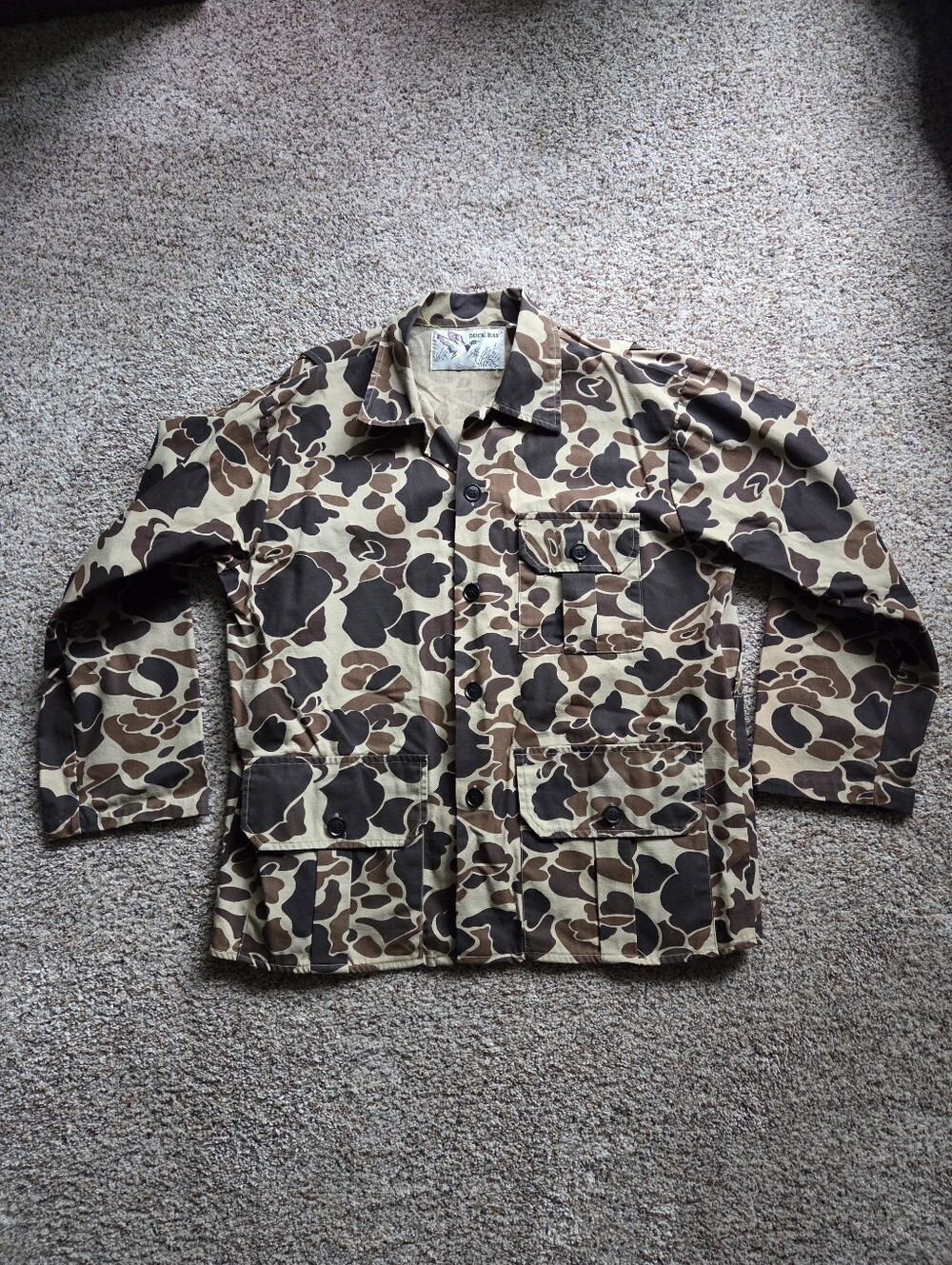 Men's Camouflage Utility Jacket - Brown Camo